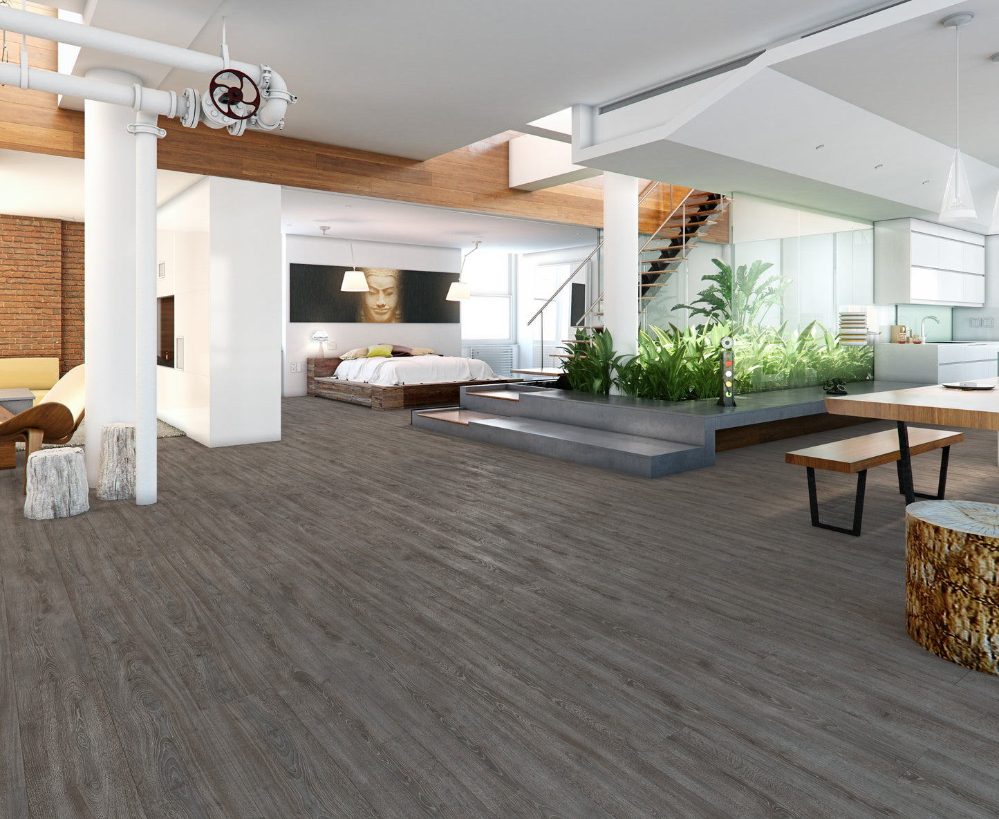 Parchet laminat, VivaFloor, 1103, Houston Dark, 8mm, AC4, Clasa32, 4V