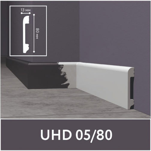 Plinta Alba Duropolimer, 80x13X2400 mm