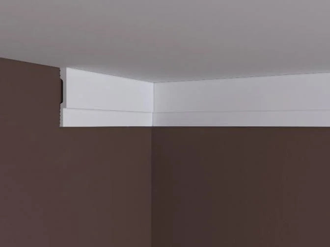 Plinta Duropolimer Respiro Alba, 80x12X2400 mm